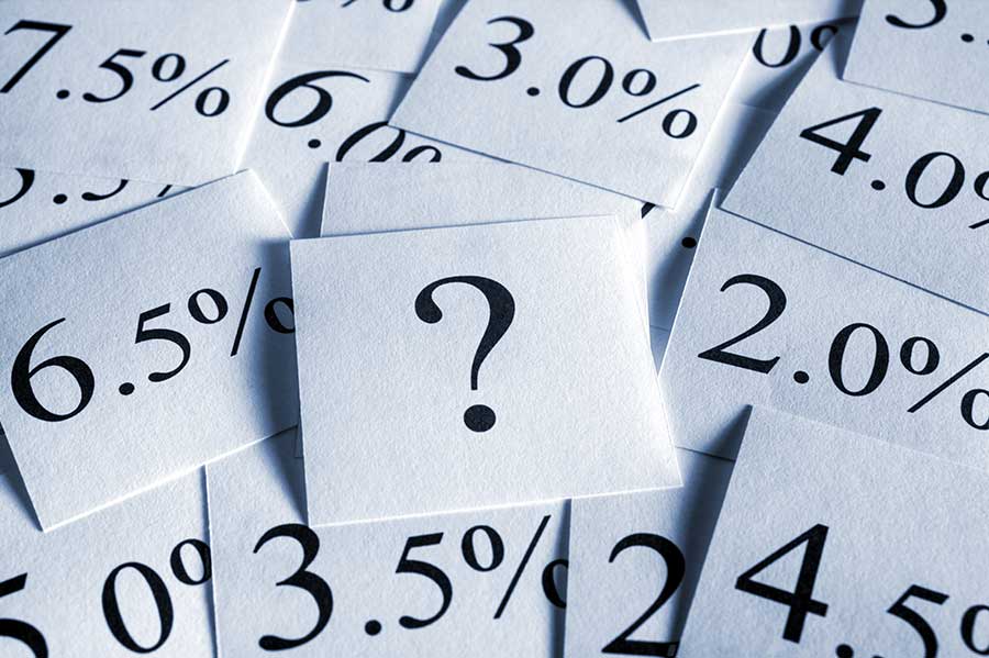 interest rate calculation papers with variable rates